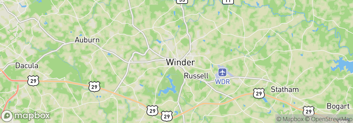 Map: Winder, GA