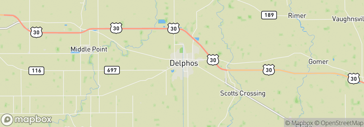 Map: Delphos, OH