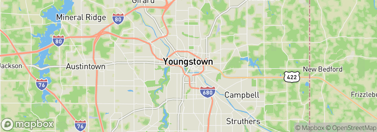 Map: Youngstown, OH