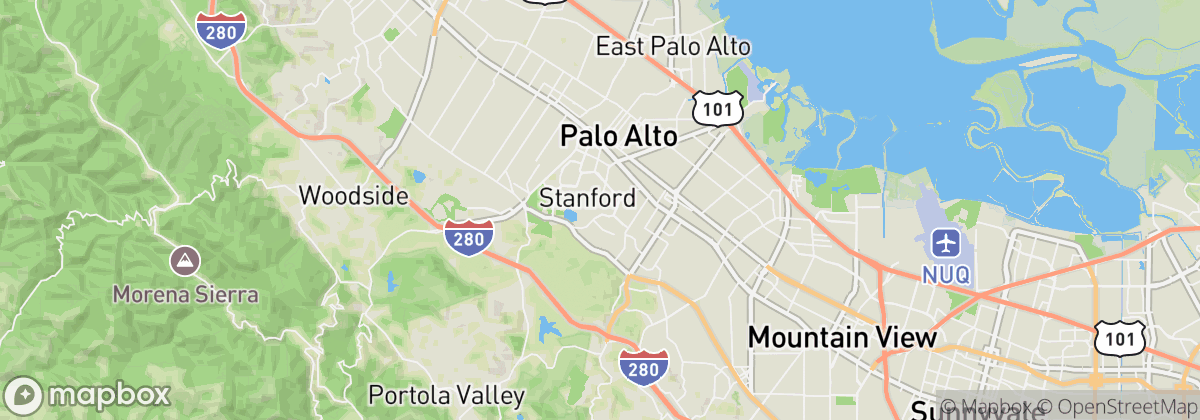 Map: Stanford, CA