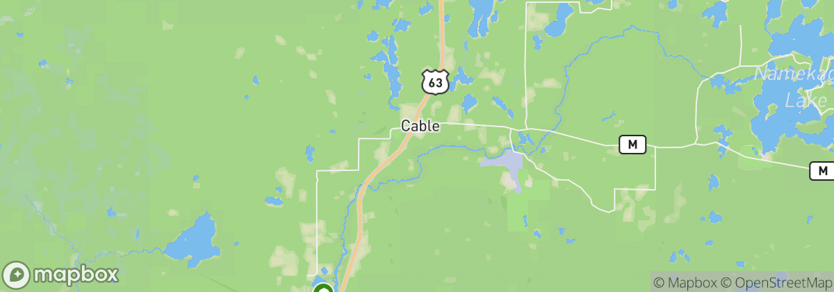 Map: Cable, WI