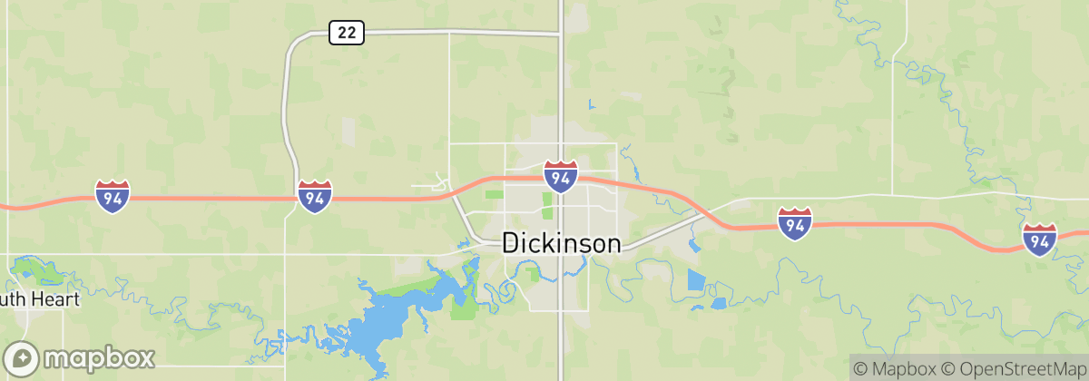 Map: Dickinson, ND