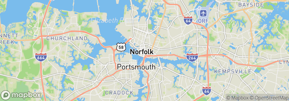 Map: Norfolk, VA