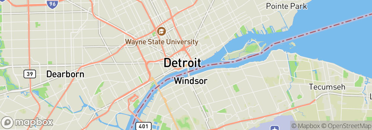 Map: Detroit, MI