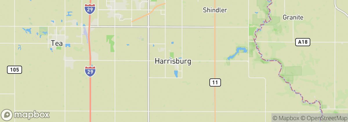 Map: Harrisburg, SD