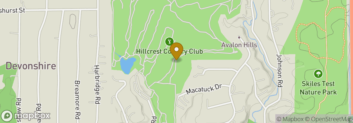 Map location: Hillcrest Country Club