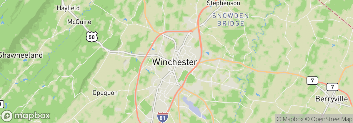 Map: Winchester, VA