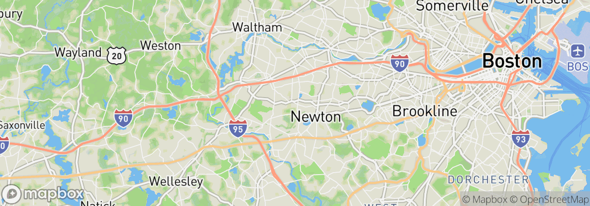 Map: Newton, MA