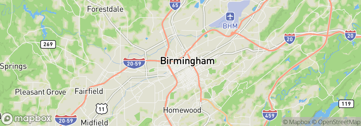 Map: Birmingham, AL