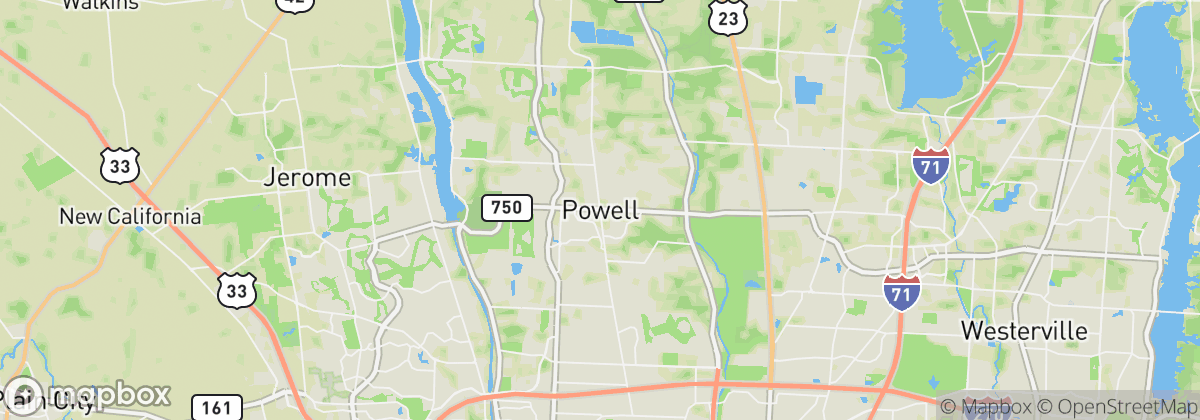 Map: Powell, OH