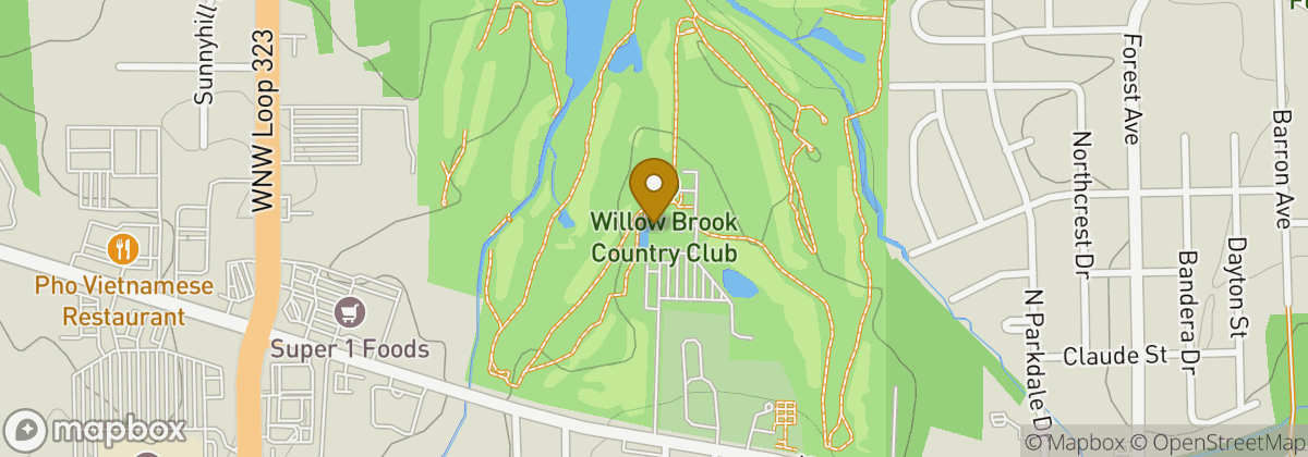 Map location: Willow Brook Country Club