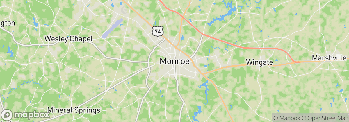 Map: Monroe, NC