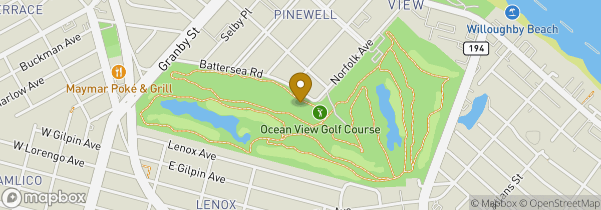 Map location: Ocean View Golf Course