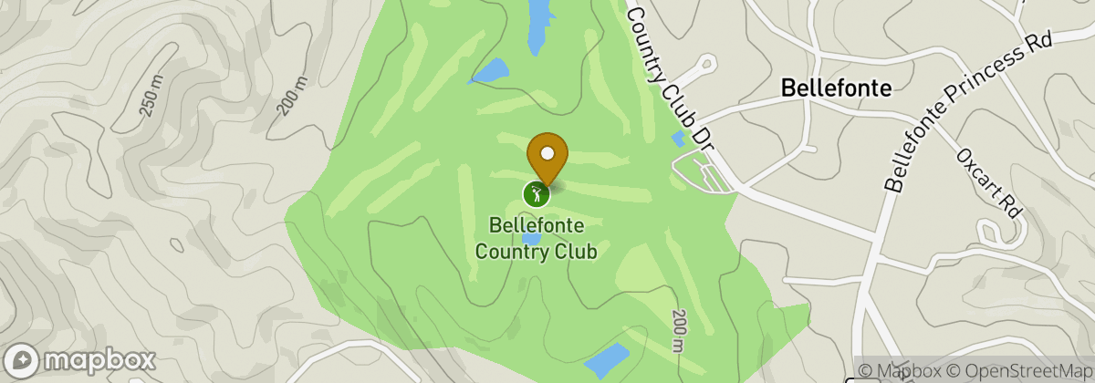 Map location: Bellefonte Country Club