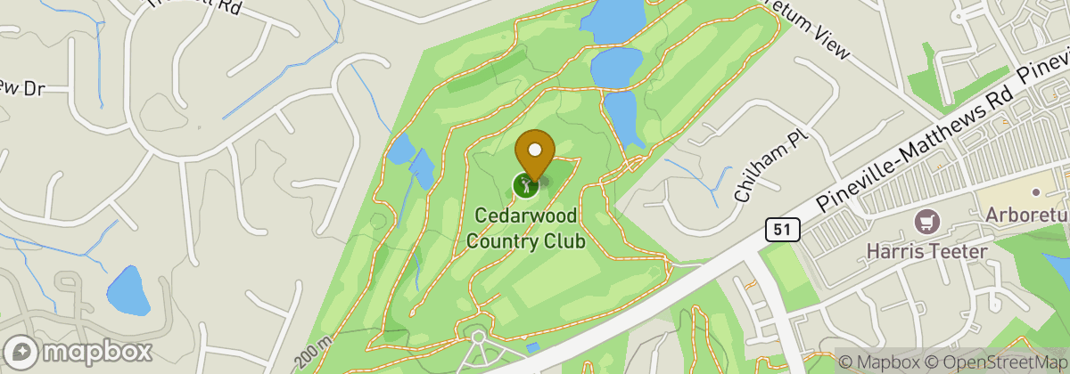Map location: Cedarwood Country Club