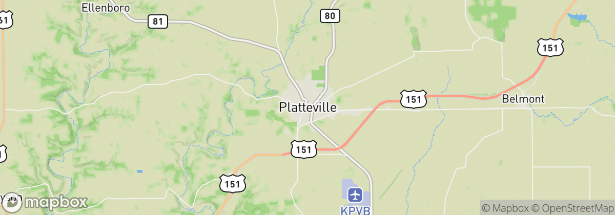 Map: Platteville, WI