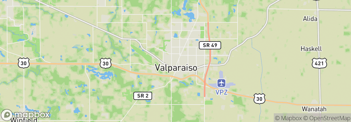 Map: Valparaiso, IN