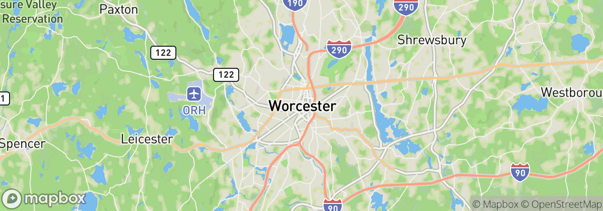 Map: Worcester, MA