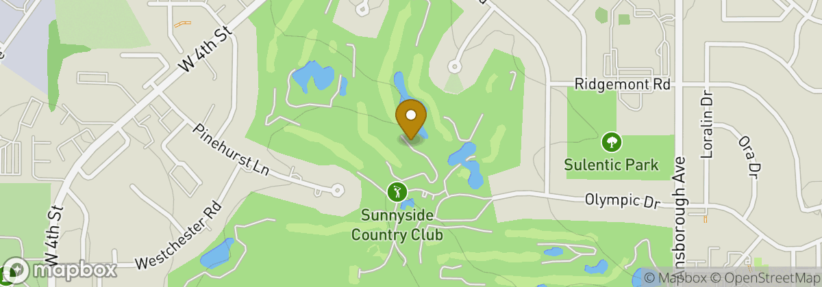 Map location: Sunnyside Country Club