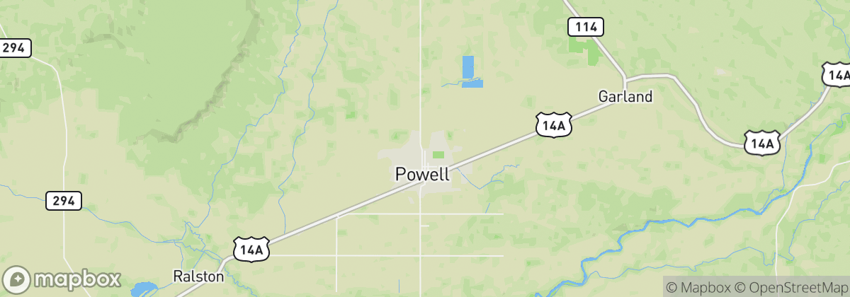 Map: Powell, WY