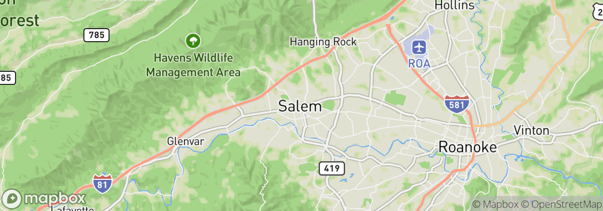 Map: Salem, VA