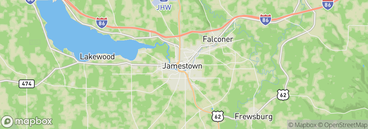 Map: Jamestown, NY