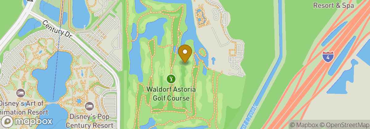 Map location: Waldorf Astoria Golf Course