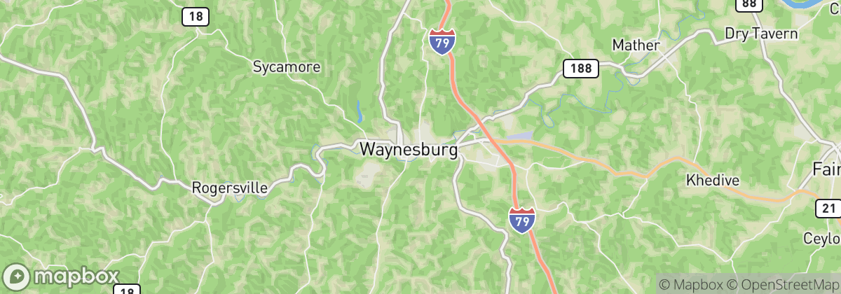 Map: Waynesburg, PA
