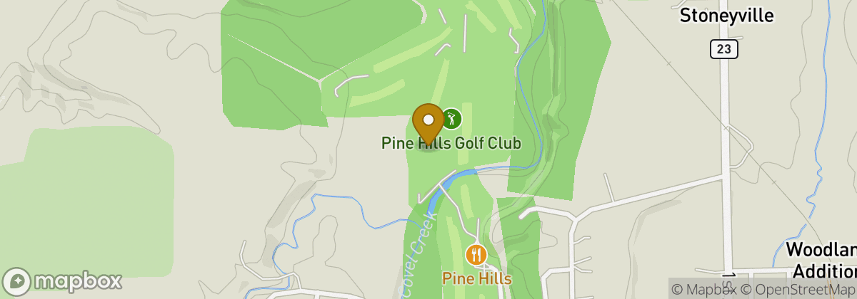 Map location: Pine Hills Golf Club