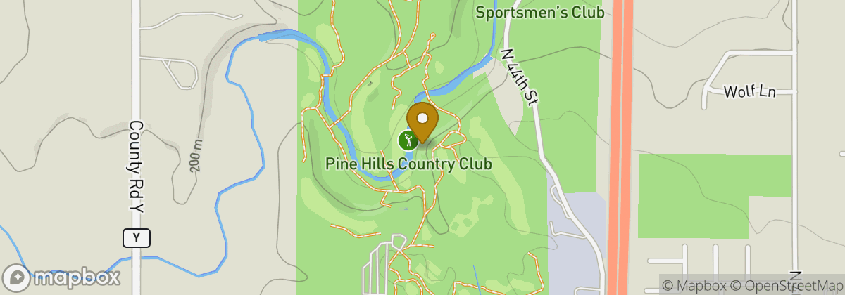 Map location: Pine Hills Country Club