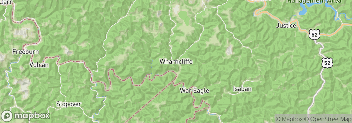 Map: Wharncliffe, WV