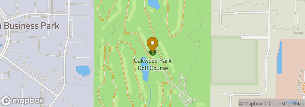 Map location: Oakwood Park Golf Course