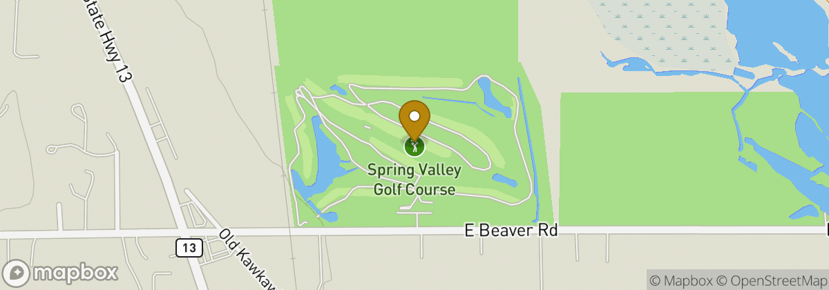 Map location: Spring Valley Golf Course