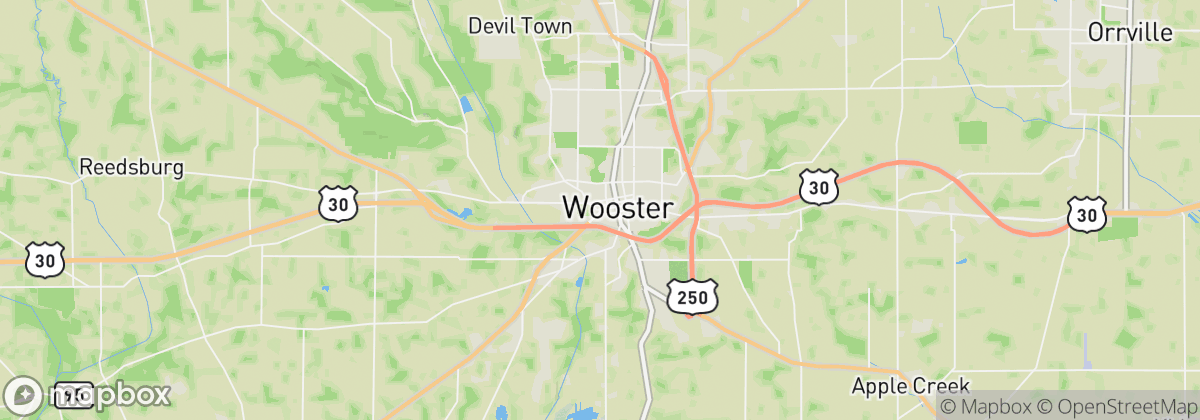 Map: Wooster, OH