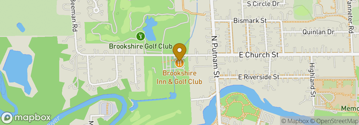 Map location: Brookshire Inn & Golf Club