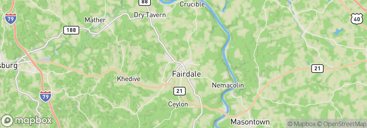 Map: Carmichaels, PA