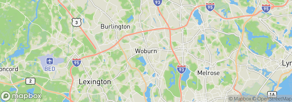 Map: Woburn, MA
