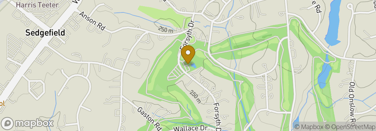 Map location: Sedgefield Country Club