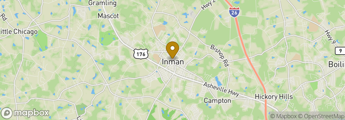 Map location: Inman