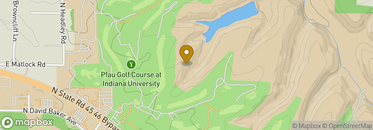Map location: Pfau Golf Course at Indiana University