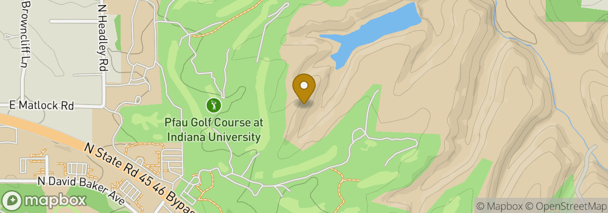 Map location: Pfau Golf Course at Indiana University