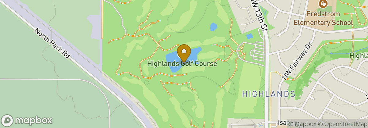 Map location: Highlands Golf Course